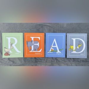 Art of Dr. Seuss Alphabet “READ” prints NWT